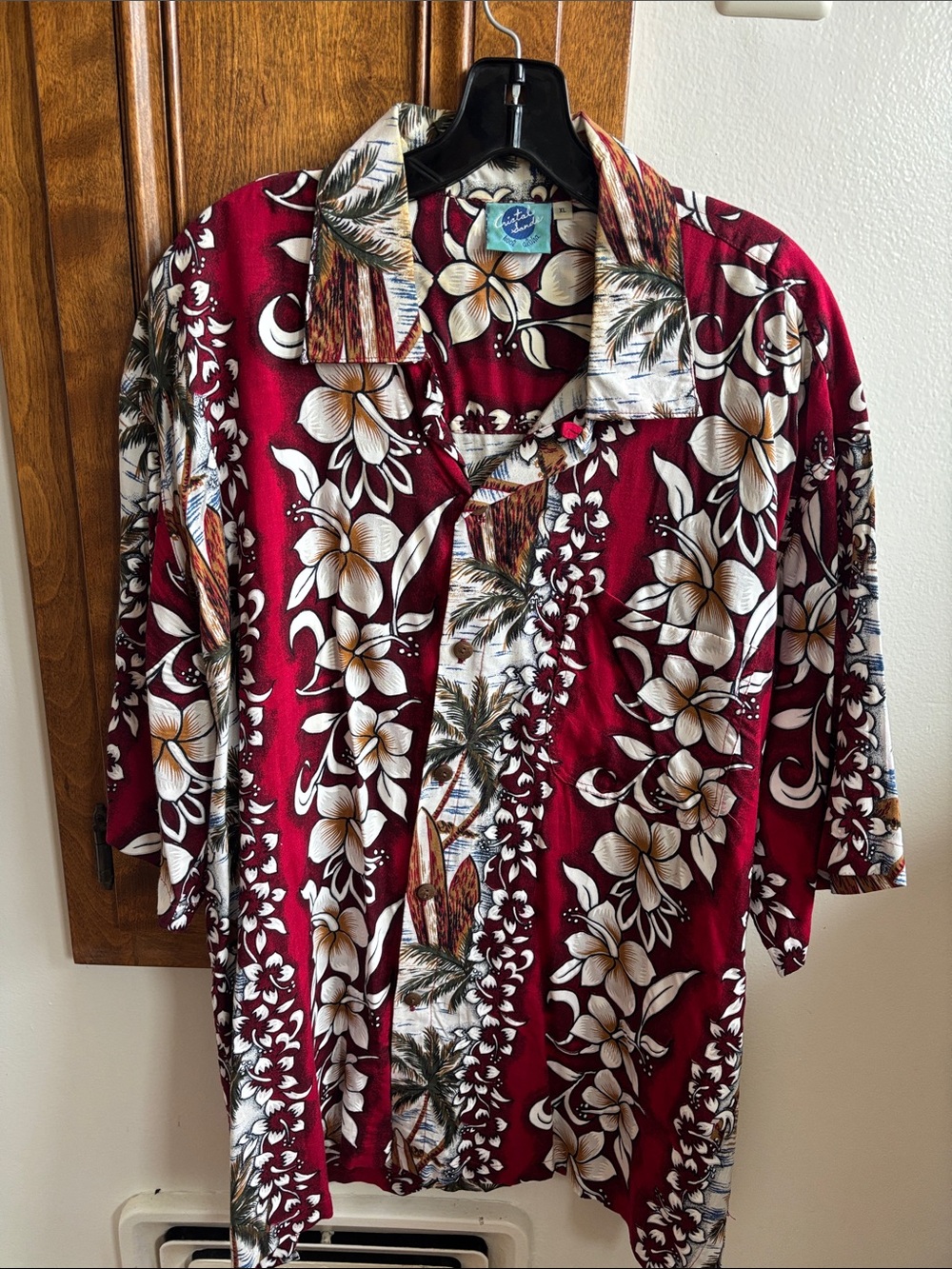 Cristal Sands Mens Large Short Sleeve Hawaiian Shirt Casual Party C-1